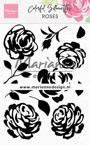 Marianne Design - Clear Stamps: Colorful Silhouette - Roses