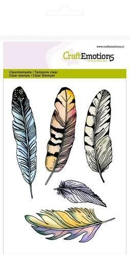 Craft Emotions - Clear Stamps: Feathers / Federn
