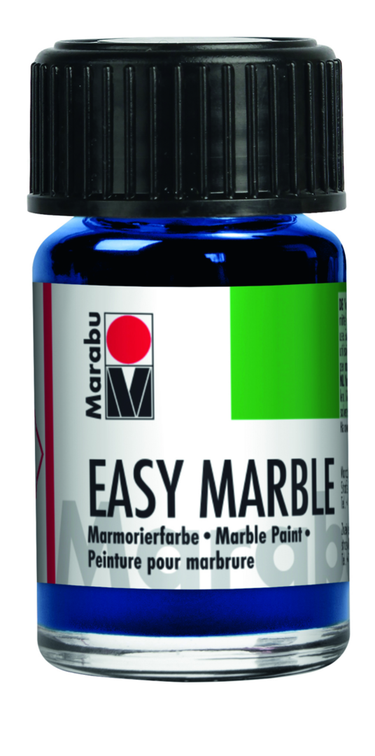 Marabu - Easy Marble Marmorierfarbe 15ml - Ultramarinblau dunkel