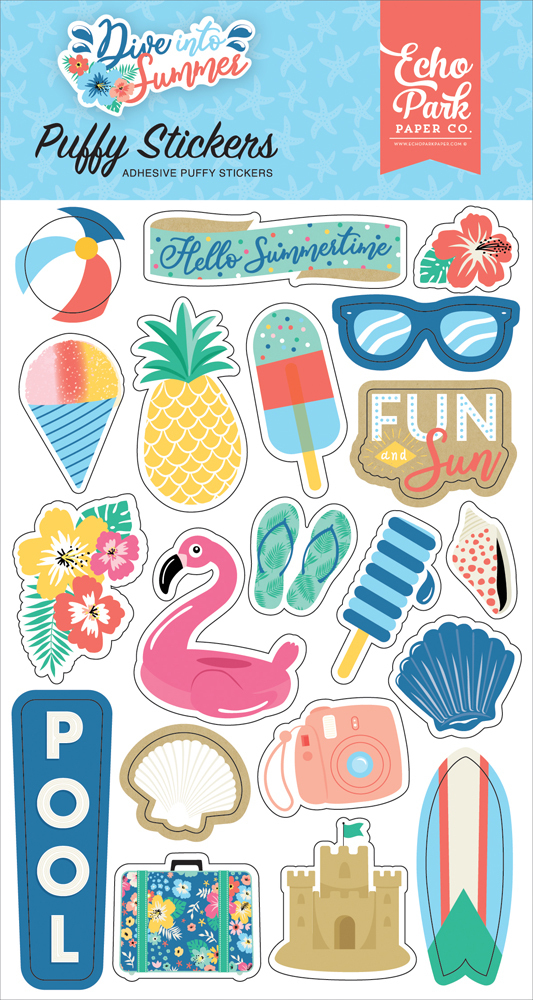 Echo Park - Dive into Summer: Puffy Stickers