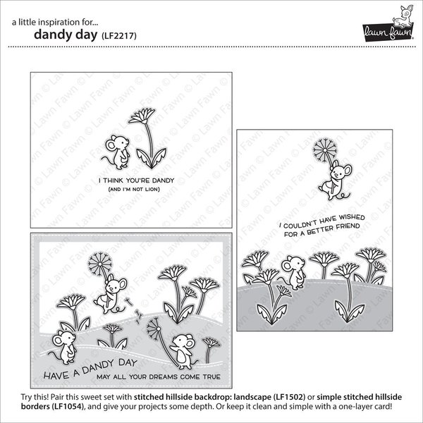 Lawn Fawn - Clear Stamps: Dandy Day