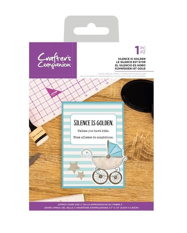 Crafter´s Companion - Clear Stamp: Silence is Golden