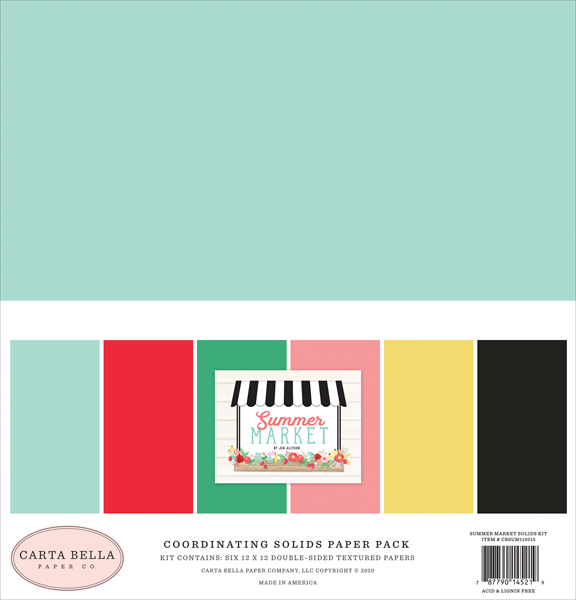 Carta Bella - Summer Market: Solids Pack 12x12"