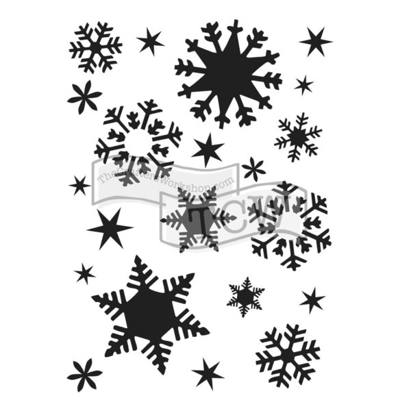 The Crafters Workshop - Stencil: Flakes 13x18cm