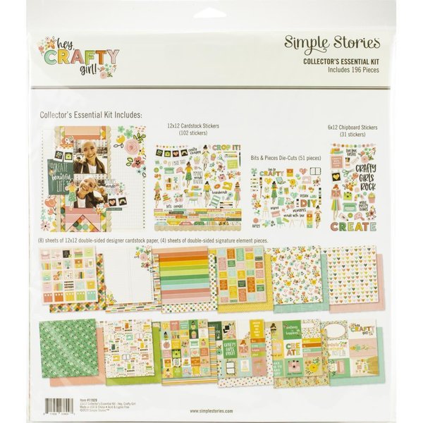 Simple Stories - Hey Crafty Girl: Collector´s Essential Kit 12x12"