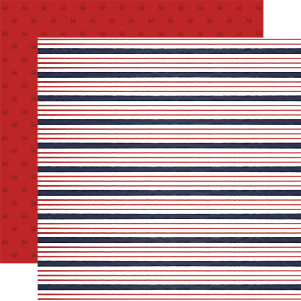Carta Bella - By the Sea: Sailor Stripe Paper 12x12"