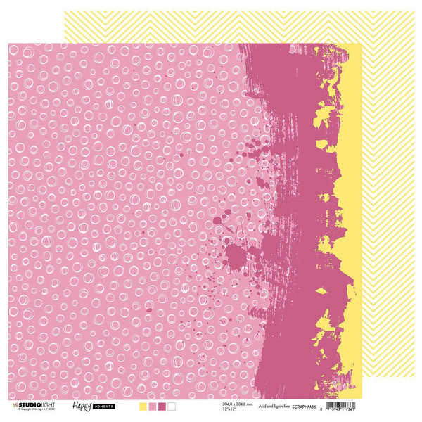 Studio Light - Happy Moments: Kringel pink #86 Paper 12"x12"