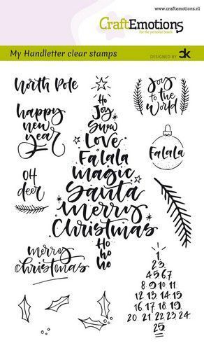 Craft Emotions - Clear Stamps: Handletter - Christmas #1 (A)
