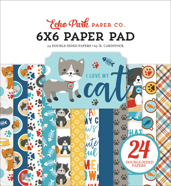Echo Park - I Love My Cat: Paper Pad 6x6" (24 Blatt)