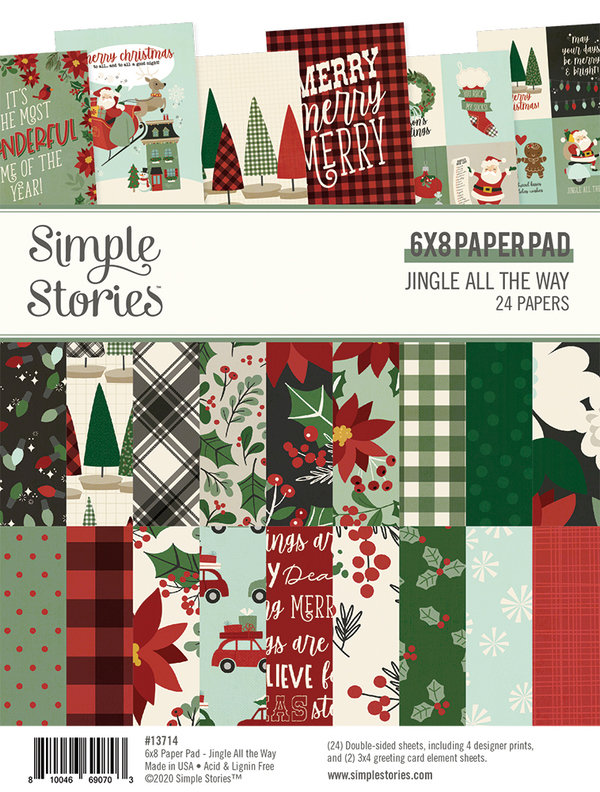 Simple Stories - Jingle All The Way: Paper Pad 6x8" (24 Blatt)