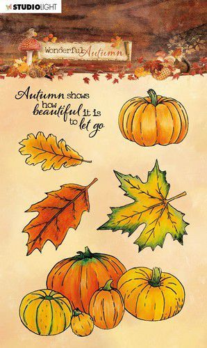Studio Light - Clear Stamps: Wonderful Autumn - Kürbisse und Blätter