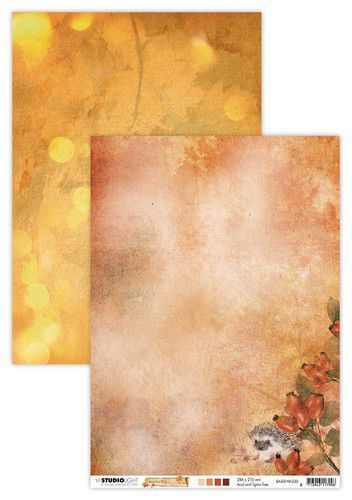 Studio Light - Wonderful Autumn: Igel, Bokeh #330 Paper A4