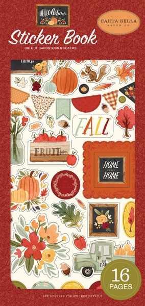Carta Bella - Hello Autumn: Sticker Book (16 Blatt)