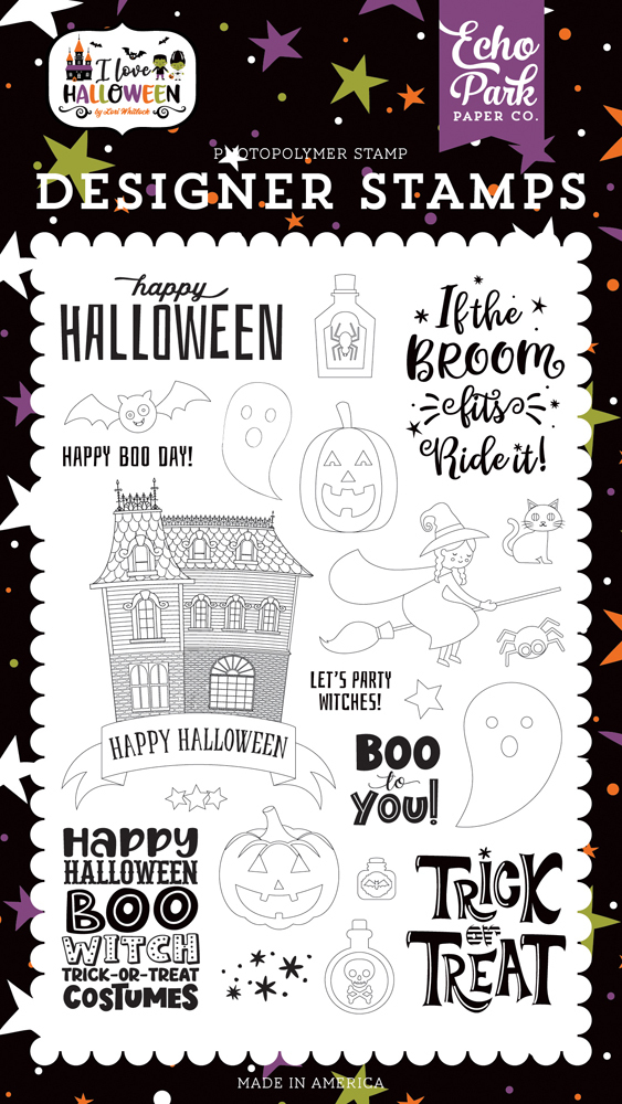 Echo Park - I Love Halloween: Boo To You Stamp Set