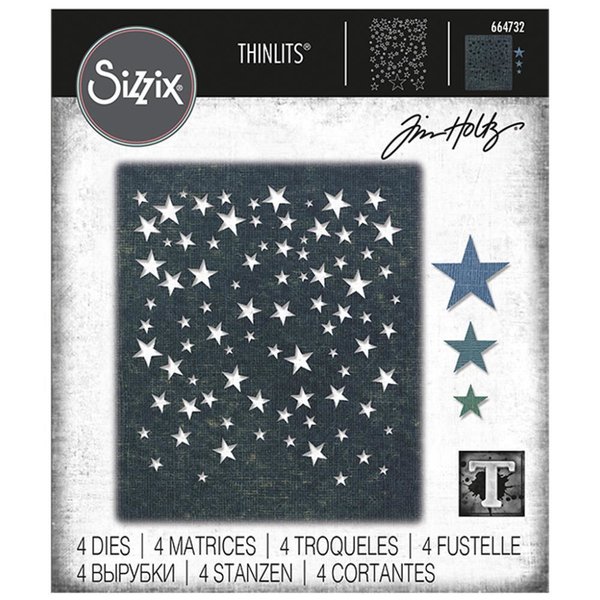 Sizzix - Thinlits: Tim Holtz - Falling Stars (4 Dies)