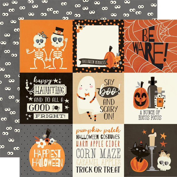 Simple Stories - Boo Crew: 4x4" Elements Paper 12"x12"