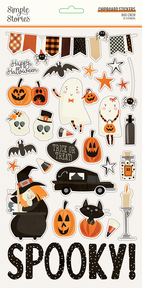 Simple Stories - Boo Crew: Chipboard Stickers 6x12"
