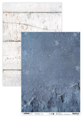 Studio Light - Winter Charm: Frostblau dunkel #334 Paper A4