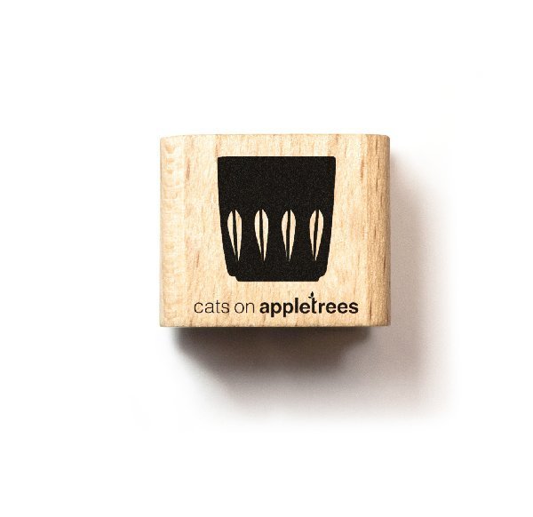 Cats on Appletrees - Holzstempel: Ministempel Tasse No.3