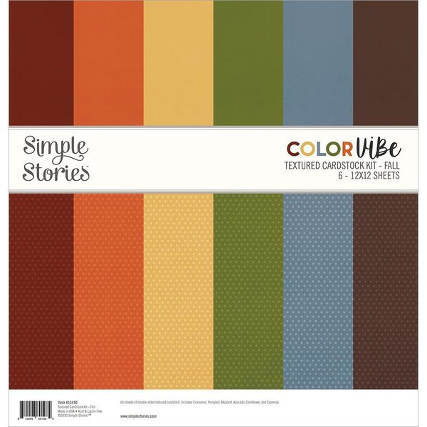 Simple Stories - Color Vibes: Textured Cardstock Kit - Fall
