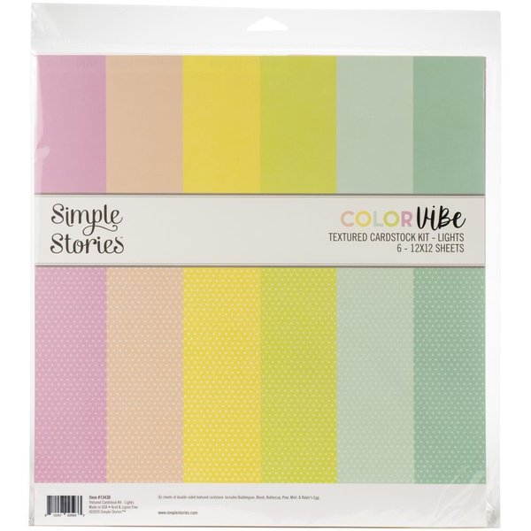 Simple Stories - Color Vibes: Textured Cardstock Kit - Lights