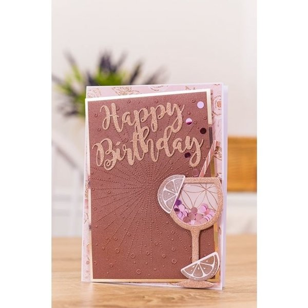 Crafter´s Companion - Rose Gold Collection: Metal Die (Stanze) Happy Birthday