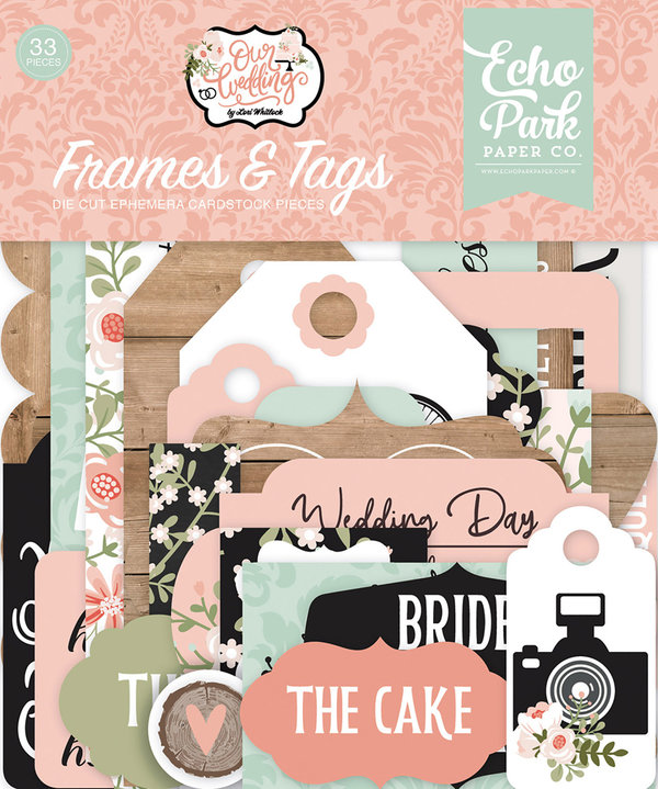 Echo Park - Our Wedding: Frames & Tags Die Cut Pieces (33 St.)