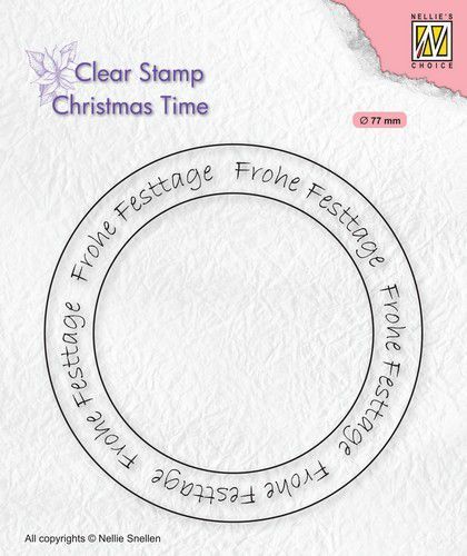 Nellie's Choice - Clear Stamp: Frohe Festtage (im Kreis)