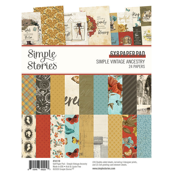 Simple Stories - Simple Vintage Ancestry: Paper Pad 6x8" (24 Blatt)
