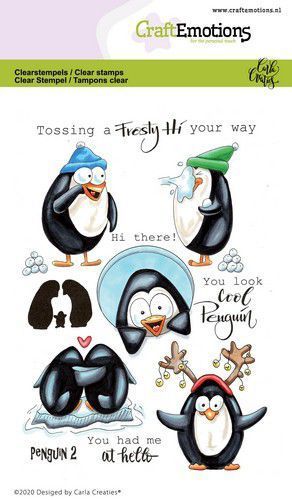 Craft Emotions - Clear Stamps: Penguin No.2 (Geweih)