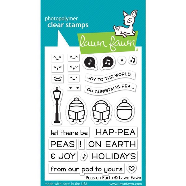 Lawn Fawn - Clear Stamps: Peas On Earth