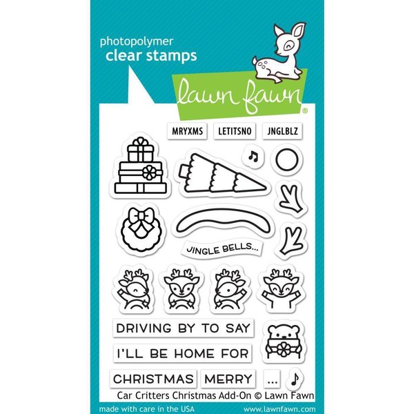 Lawn Fawn - Clear Stamps: Car Critters Christmas Add-On