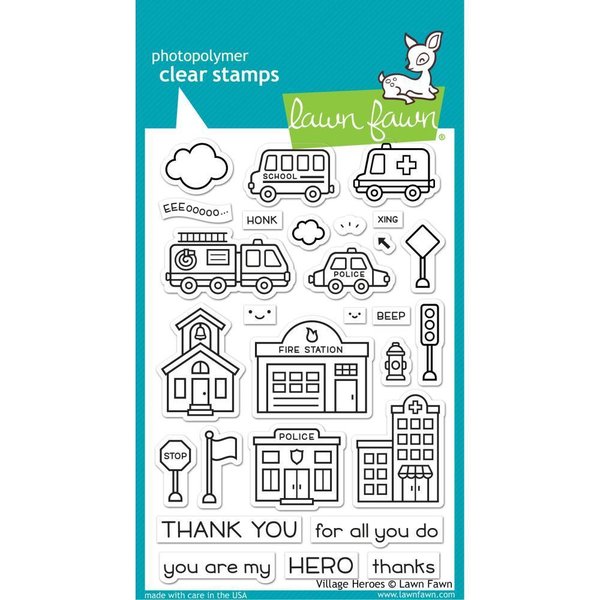 Lawn Fawn - Clear Stamps: Village Heroes