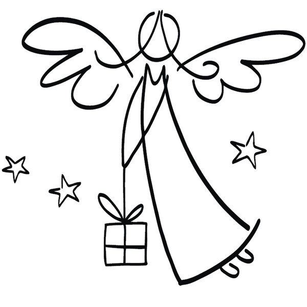 Rayher - Stempel: Engel mit Paket