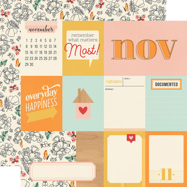 Simple Stories - Hello Today: November Paper 12"x12"