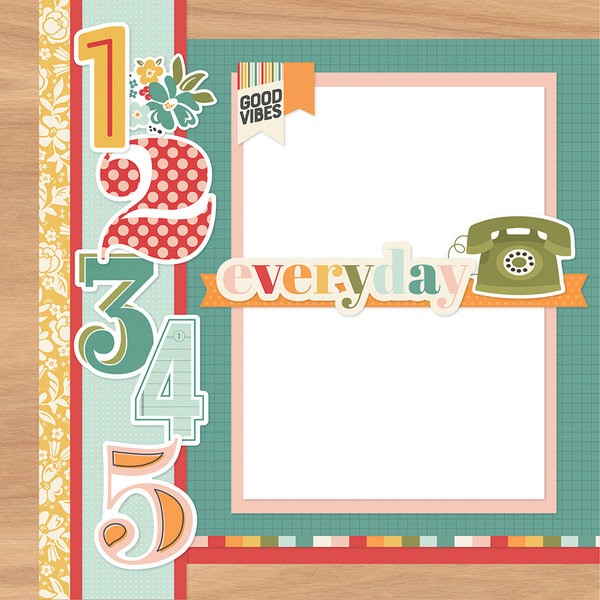 Simple Stories - Hello Today: Simple Pages Page Kit - Happy Together