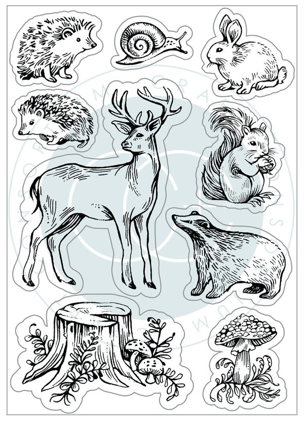 Craft Consortium - Woodland: Clear Stamps "Woodland Animals"