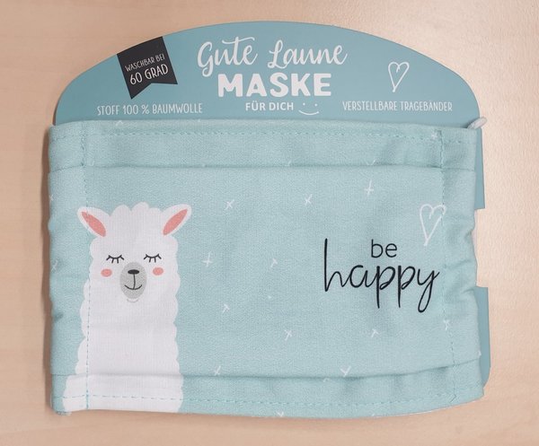 LaVida - Gute-Laune-Maske: Be happy (Lama)