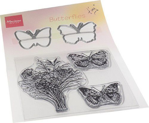 Marianne Design - Clear Stamps & Dies: Butterflies / Schmetterlinge (Stempel und Stanzen)