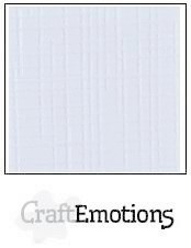 Craft Emotions: Cardstock mit flacher Leinenstruktur hartweiß 12x12" (10er Pack)