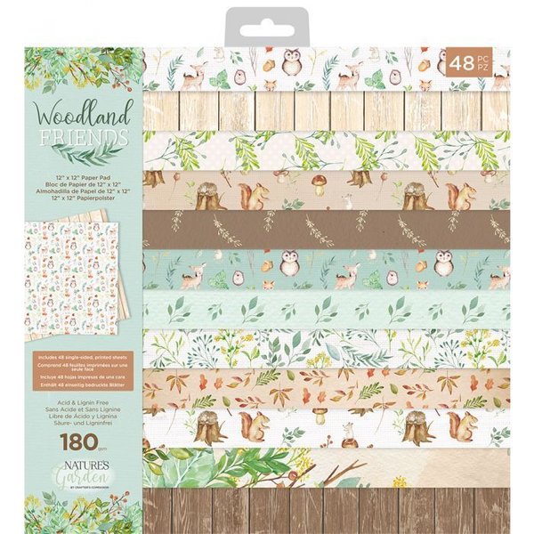 Crafter´s Companion: Woodland Friends Paper Pad 12x12" (48 Blatt)
