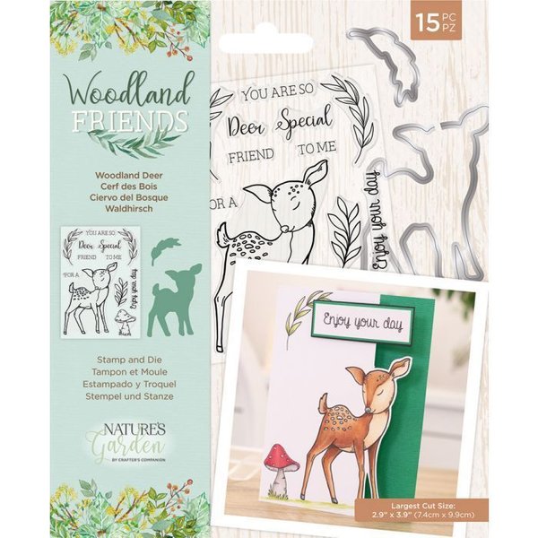 Crafter´s Companion - Woodland Friends: Stamp & Die Set - Woodland Deer