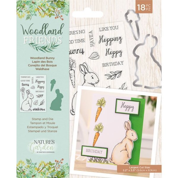 Crafter´s Companion - Woodland Friends: Stamp & Die Set - Woodland Bunny