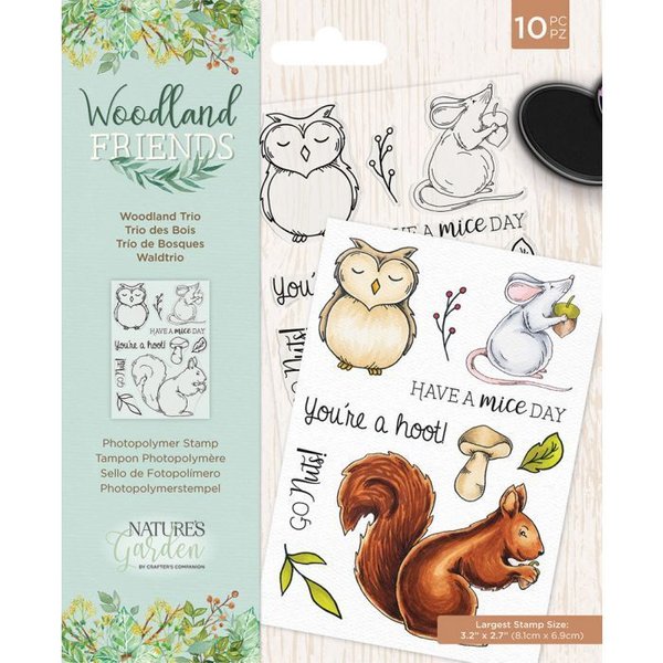 Crafter´s Companion - Woodland Friends: Clear Stamps - Woodland Trio
