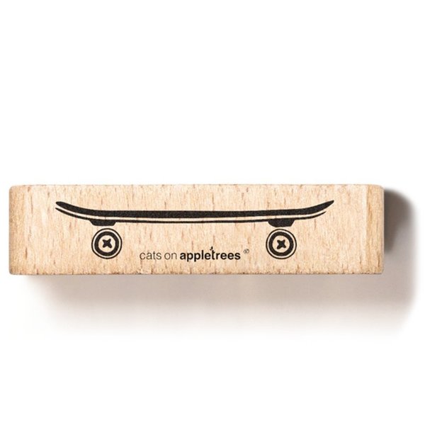 Cats On Appletrees - Holzstempel: Skateboard