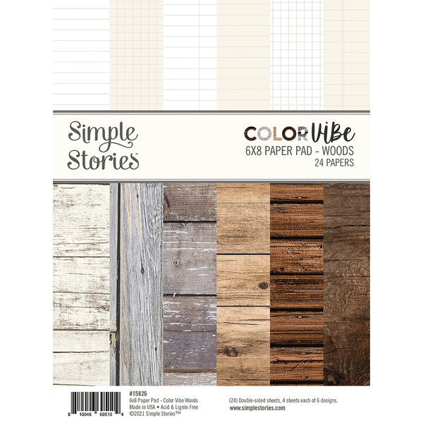 Simple Stories - Color Vibe: Paper Pad 6x8" (24 Blatt) - Woods