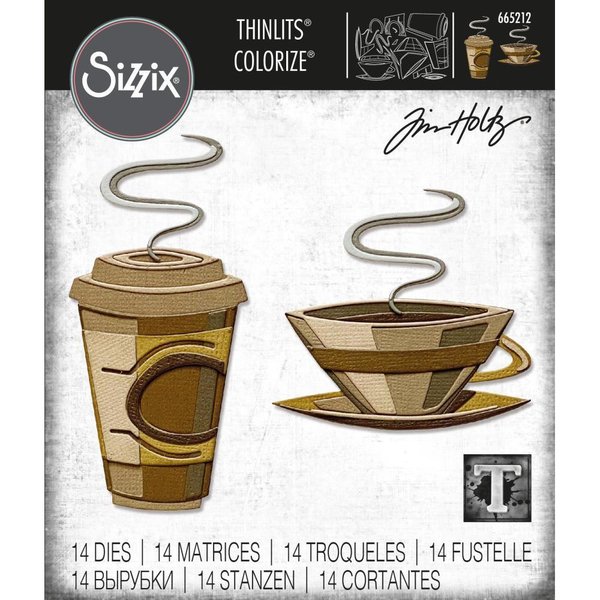 Sizzix - Thinlits Colorize: Tim Holtz - Café (14 Dies)
