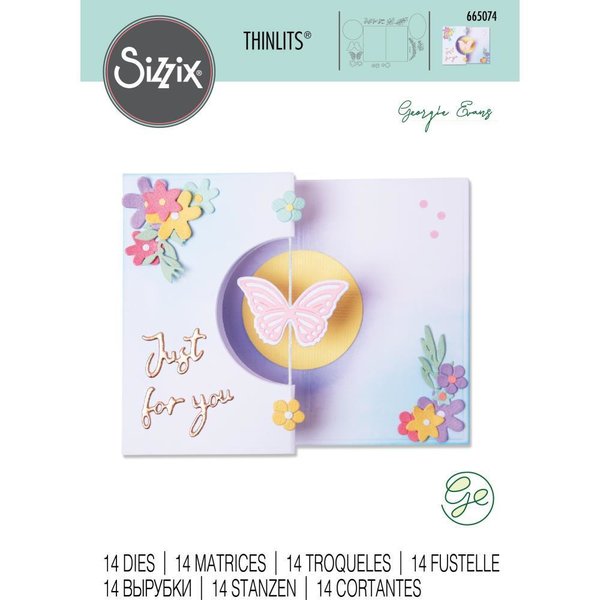 Sizzix - Thinlits: Butterfly Spinner Card (14 Dies)