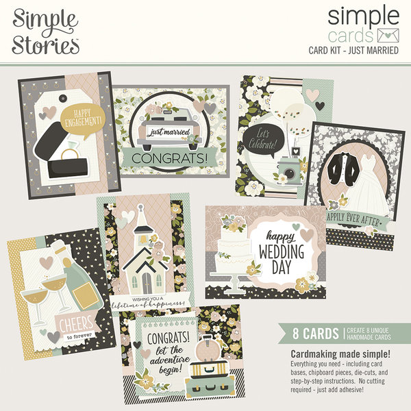 Simple Stories - Happily Ever After: Simple Cards Card Kit - Just Married