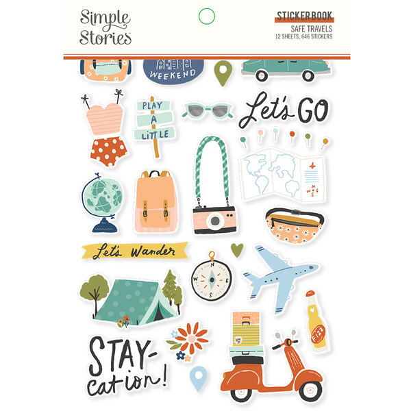 Simple Stories - Safe Travels: Sticker Book (12 Blatt)